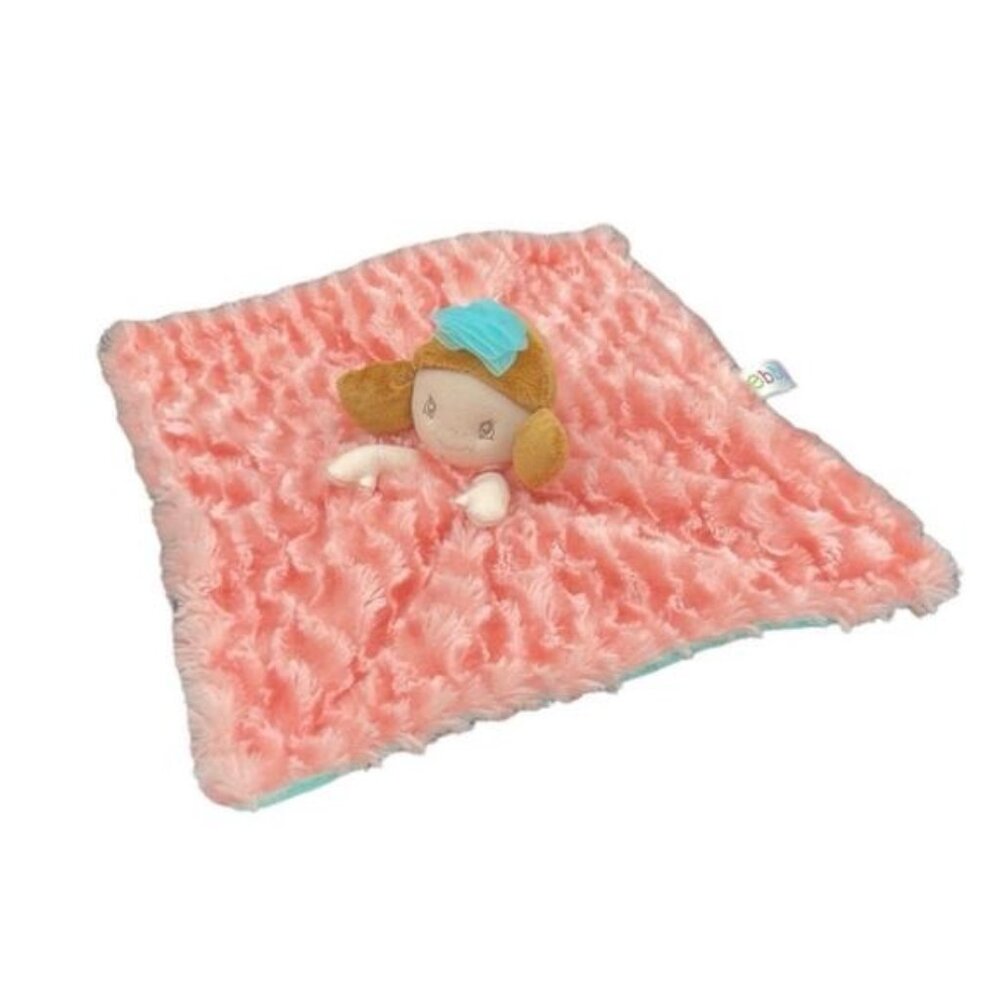 Aurora Ebba Lovey Plush Doll Security Blanket Pink Blue